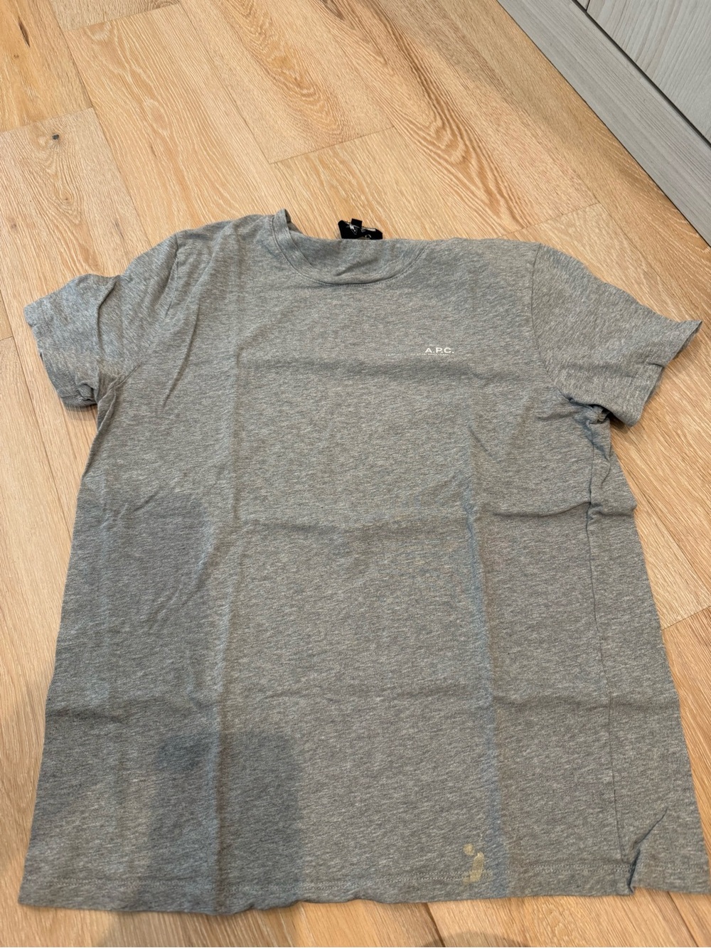 A.P.C. Grey Short-Sleeve Logo Tee